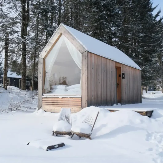 tiny house neige