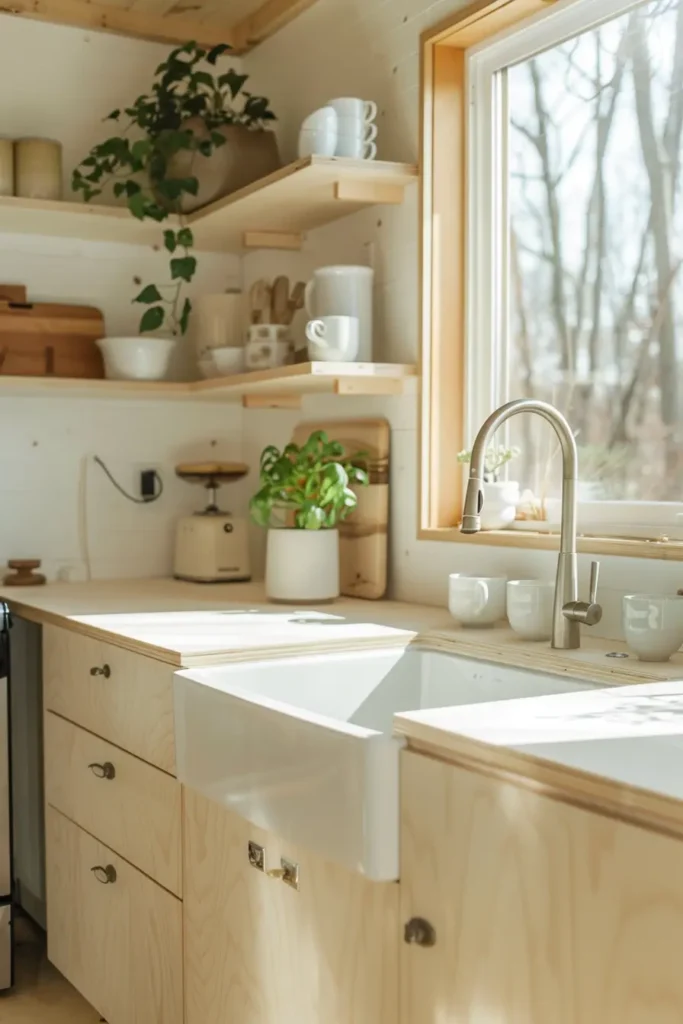 tiny house Scandinavian kitchen