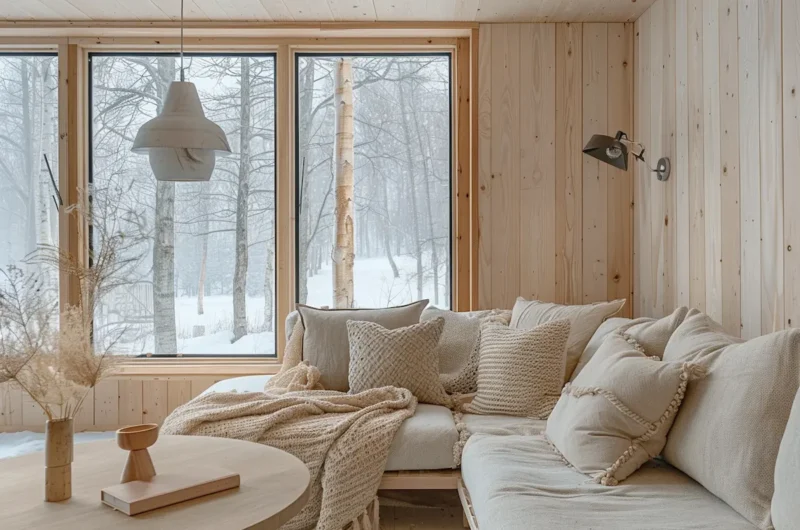 tiny house Scandinavian living room